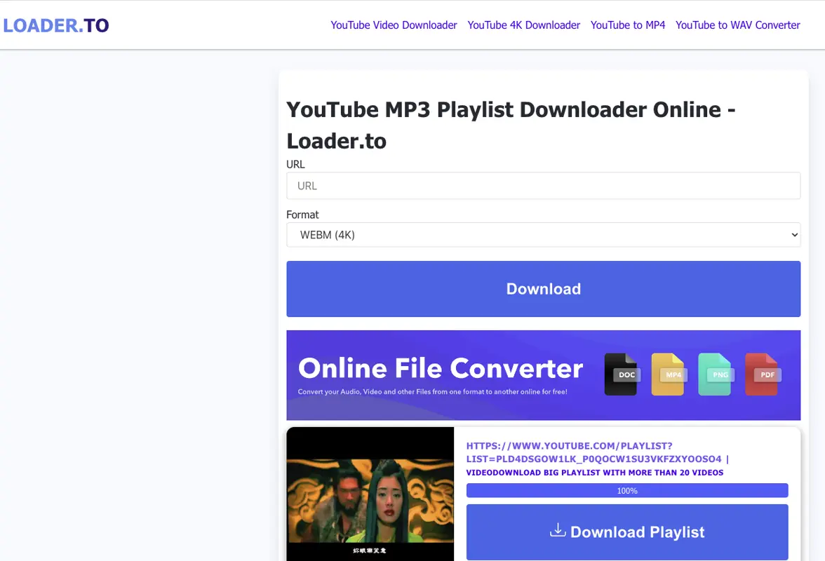 Online YouTube Downloader