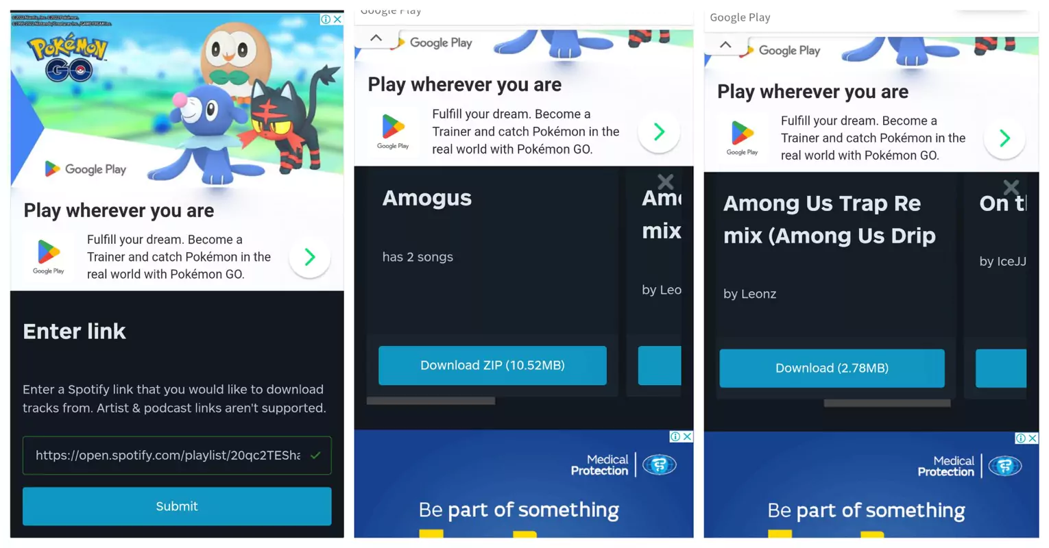 Spotify Online Downloader on Android