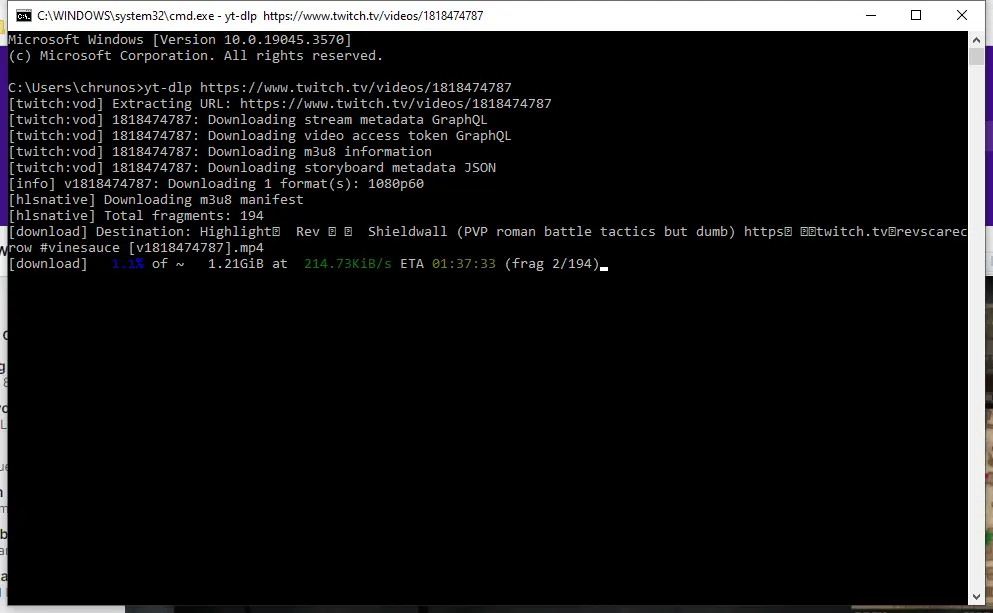 Yt-dlp Twitch